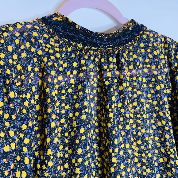 Free People If I Had You Printed Blouse Medium - Picture 6 of 8